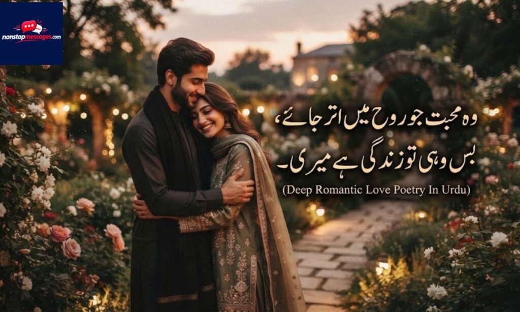 Romantic poetry in urdu 2 lines deep love for him